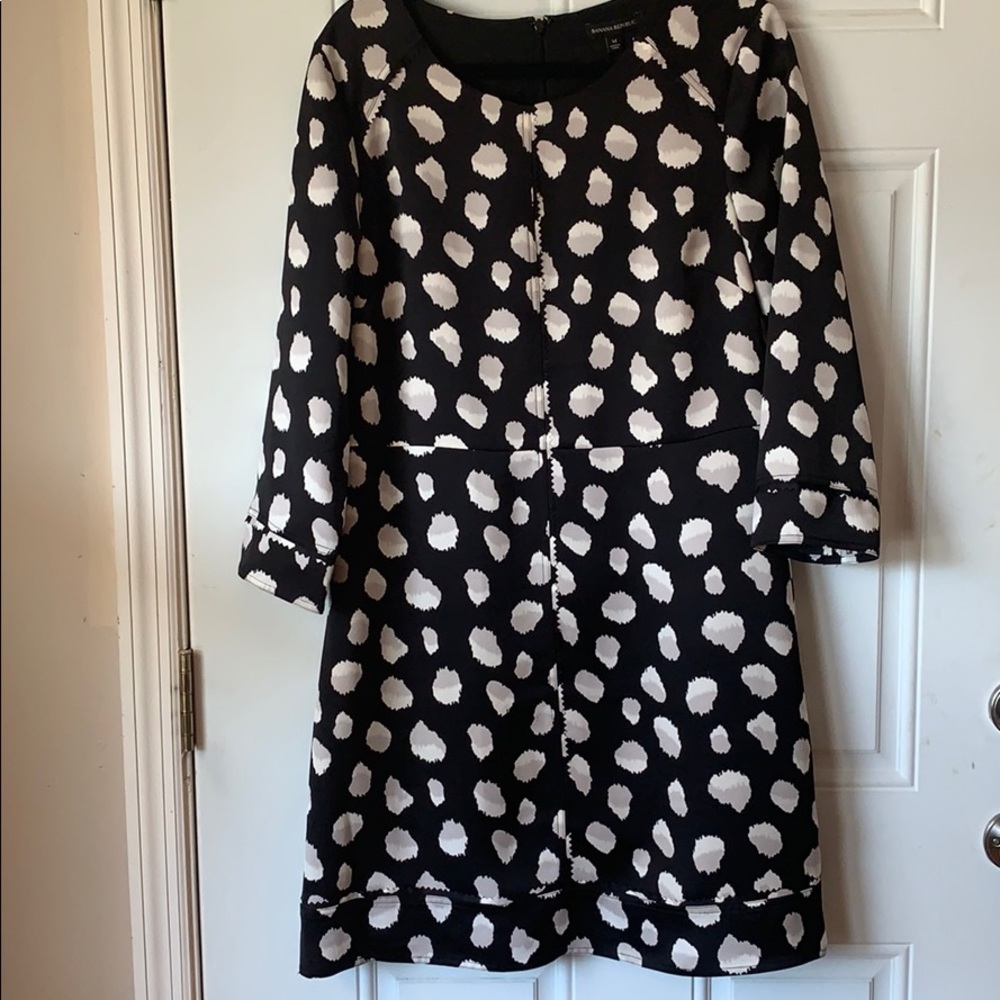 Banana Republic A line Printed Dress 2/3 sleeves